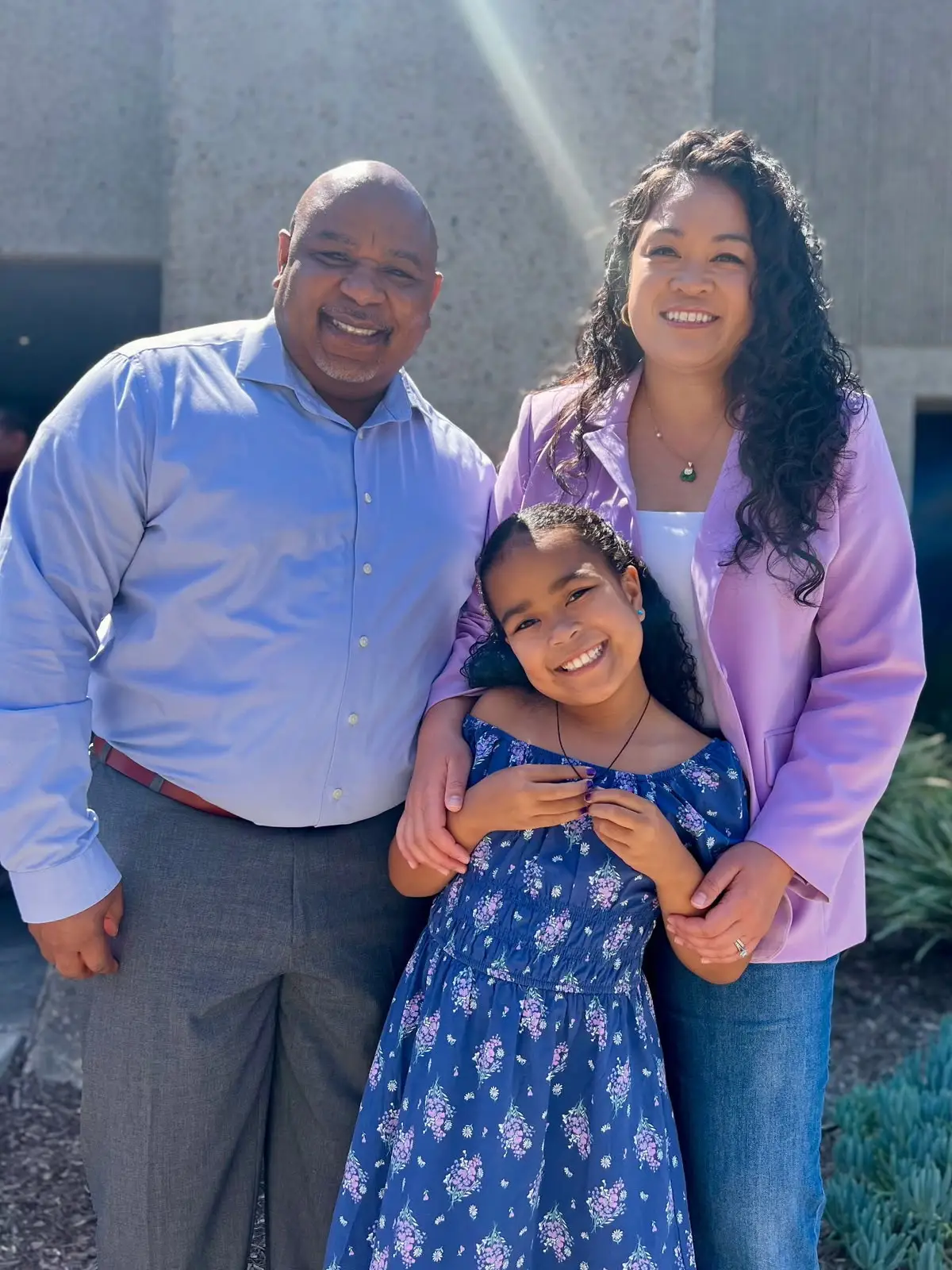 Pastor Arthur, Violet, and Psalm Olivia Benjamin